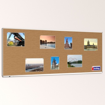 Korktafel 300x120 cm, mit durchgehender Ablage, Korktafel 300x120 cm, mit durchgehender Ablage,